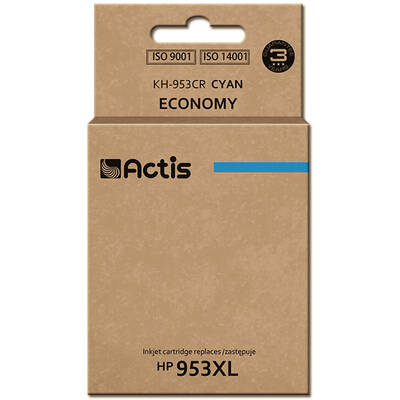 Cartus Imprimanta ACTIS Compatibil KH-953CR for HP printer; HP 953XL F6U16AE replacement; Premium; 25 ml; cyan
