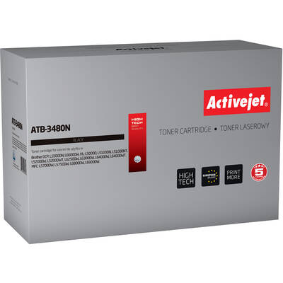 Toner imprimanta ACTIVEJET Compatibil ATB-3480N for Brother printer; Brother TN-3480 replacement; Supreme; 8000 pages; black