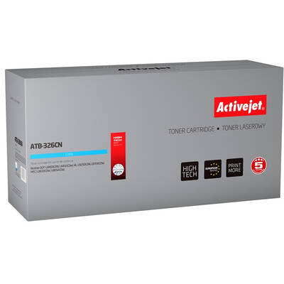 Toner imprimanta ACTIVEJET Compatibil ATB-326CN for Brother printer; Brother TN-326C replacement; Supreme; 3500 pages; cyan