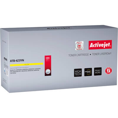 Toner imprimanta ACTIVEJET Compatibil ATB-423YN for Brother printer; Brother TN-423Y replacement; Supreme; 4000 pages; yellow