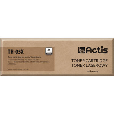 Toner imprimanta ACTIS Compatibil TH-05X for HP, Canon printers, Replacement HP 05X CE505X, Canon CRG-719H; Standard; 6500 pages; black