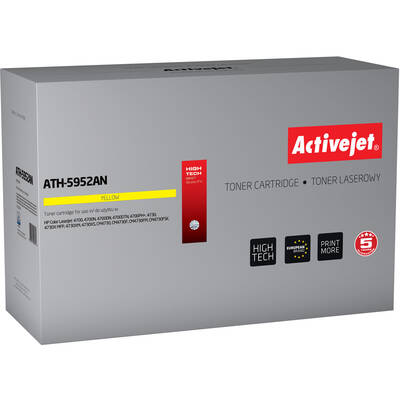 Toner imprimanta ACTIVEJET Compatibil ATH-5952AN for HP printer; HP 643A Q5952A replacement; Premium; 10000 pages; yellow
