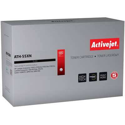 Toner imprimanta ACTIVEJET Compatibil ATH-55XN for HP printer; HP 55X CE255X, Canon CRG-724H replacement; Premium; 12500 pages; black
