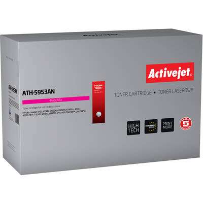 Toner imprimanta ACTIVEJET Compatibil ATH-5953AN for HP printer; HP 643A Q5953A replacement; Premium; 10000 pages; magenta