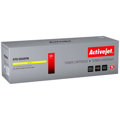 Toner imprimanta ACTIVEJET Compatibil ATO-5650YN for OKI printer; OKI 43872305 replacement; Supreme; 6000 pages; yellow