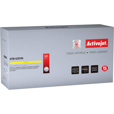 Toner imprimanta ACTIVEJET Compatibil ATB-426YN for Brother printer; Brother TN-426Y replacement; Supreme; 6500 pages; yellow