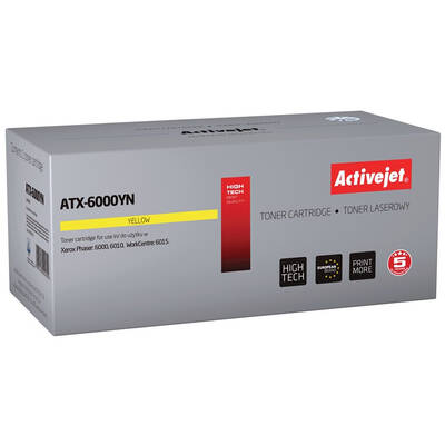 Toner imprimanta ACTIVEJET Compatibil ATX-6000YN for Xerox printer; Xerox 106R01633 replacement; Supreme; 1000 pages; yellow