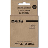 ACTIS Compatibil KC-551Bk; CLI-551Bk replacement; Standard; 12 ml; black (with chip)