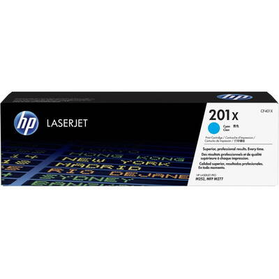 Toner imprimanta HP 201X Cyan