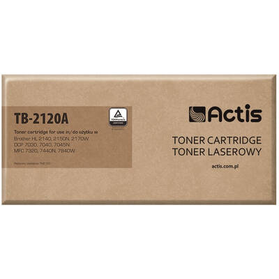 Toner imprimanta Actis TB-2120A pentru imprimanta Brother; Compatibil Brother TN2120; Standard; 2600 pagini; negru