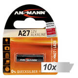 Ansmann Baterii/Acumulatori  10x1 A 27 LR 27