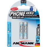 Ansmann Acumulator/Incarcator 1x2 maxE NiMH rech.bat. Micro AAA 800 mAh DECT PHONE