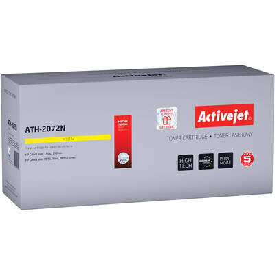 Toner imprimanta Activejet ATH-2072N pentru imprimanta HP; Compatibil HP 117A 2072A; Suprem; 700 pagini; galben