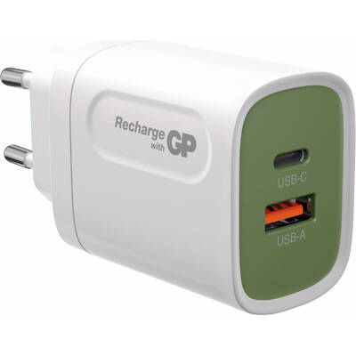 GP 20W USB-A & USB-C incarcator incl. Adapter for EU,CN and UK