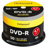 Intenso Mediu de Stocare 1x50 DVD-R 4,7GB 16x Speed, Cakebox