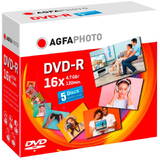 AgfaPhoto Mediu de Stocare 1x5 DVD-R 4,7GB 16x Speed, Jewel Case