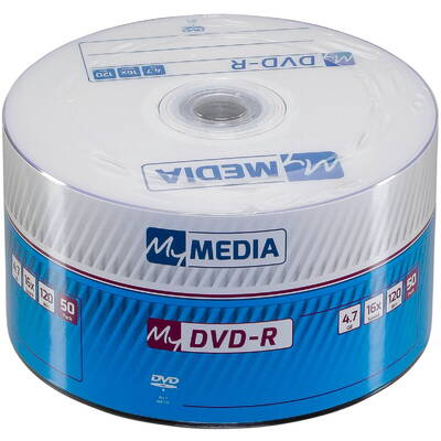 Mediu de Stocare 1x50 DVD-R 4,7GB 16x Speed matt silver Wrap