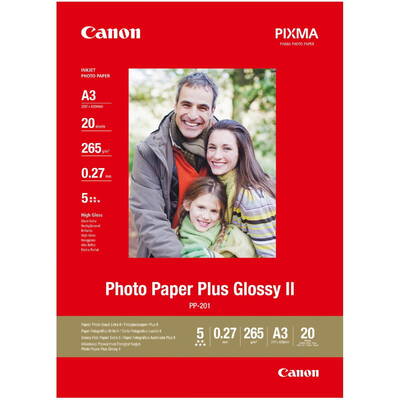 Hartie Foto Canon PP-201 A 3 20 Sheets 265 g Photo Paper Plus Glossy II