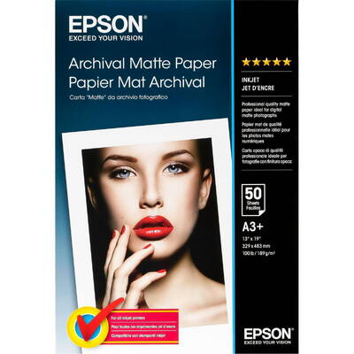 Hartie Foto Epson Archival Matte Paper  A 3+ 50 Sheet, 189 g         S 041340