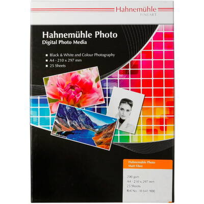 Hartie Foto Hahnemühle Photo Matt Fibre  A 4 warm-white 200 g 25 Sheets