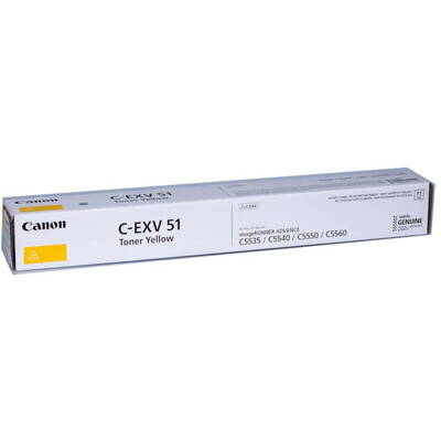 Toner imprimanta Canon CEXV51Y Yellow
