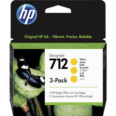 Cartus Imprimanta HP  712 Yellow Tri-Pack