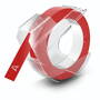 3D Label Tape 9 mm x 3 m Plastic glossy red