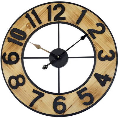 Technoline WT1610 Nature Wood Loft Wall Clock 60 cm