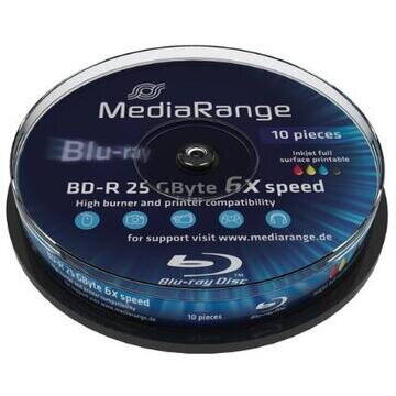 MediaRange  BD-R 25GB 6x Print Cake10