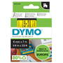 Banda etichete DYMO D1 Standard - negru pe galben - 6 mm