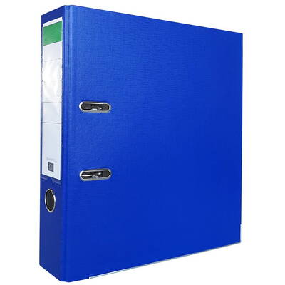 Biblioraft PP/carton, 75 mm, albastru inchis