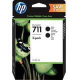 HP 711 80ml 2-Pack Black