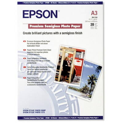 Hartie Foto Epson Premium Semi-Glossy A3 20 coli