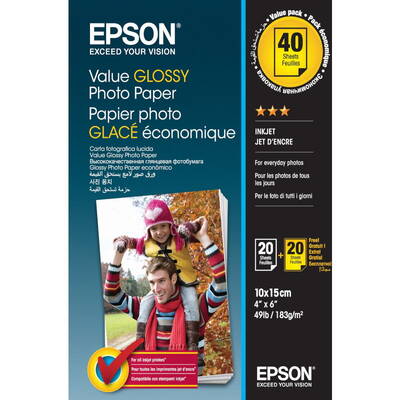 Hartie Foto Epson Photo Glossy 10x15 cm (4x6 inch) 40 coli