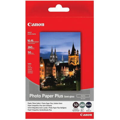 Hartie Foto Canon SG-201 Photo Paper Plus Semi-Glossy 10x15 cm (4x6 inch) 50 coli