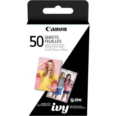 Hartie Foto Canon ZINK Photo Paper 5x7.6 cm 50 Coli + Album Photo