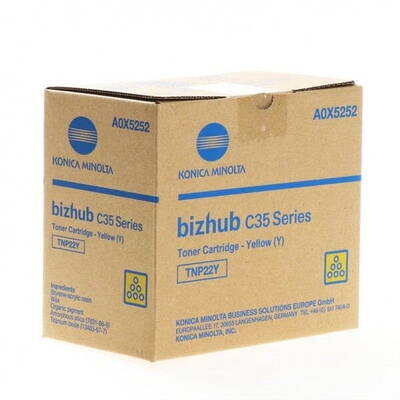 Toner imprimanta Konica-Minolta YELLOW TNP22 A0X5252 4,5K ORIGINAL BIZHUB C35