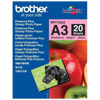 Hartie Foto Brother Premium Plus Glossy Photo A3 20 coli