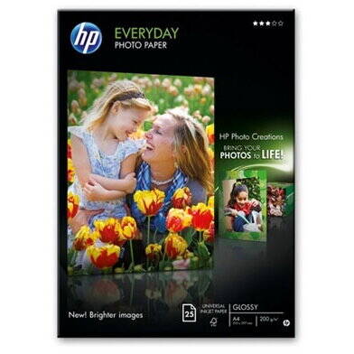 Hartie Foto HP Everyday Glossy Photo A4 25 coli