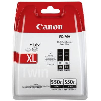 Cartus Imprimanta Canon PGI-550XL Black Twin-Pack
