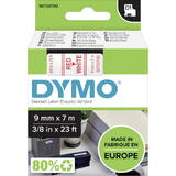 Dymo D1 9mmx7.0m Rosu ->Alb