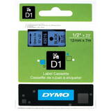 Dymo D1 45016 12mmx7.0m Negru->Albastru