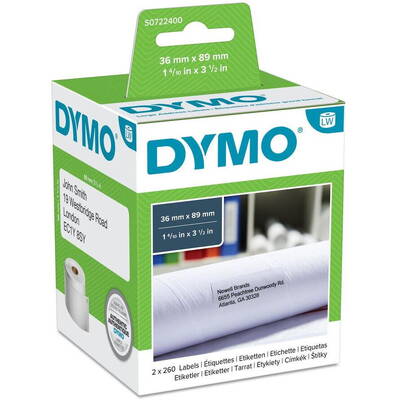 Banda etichete Dymo 36x 89mm 2Rl 260St/Rolle