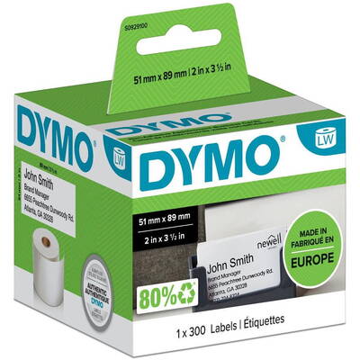 Banda etichete Dymo LW-Termin/Namensschild 51x 89mm kleb. 300St/Rol