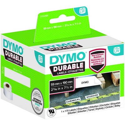 Banda etichete Dymo din plastic LW 59x190mm 170 St Alb permanent