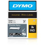 Dymo Rhino Band Nylon 12mmx3.5m Negru->Alb