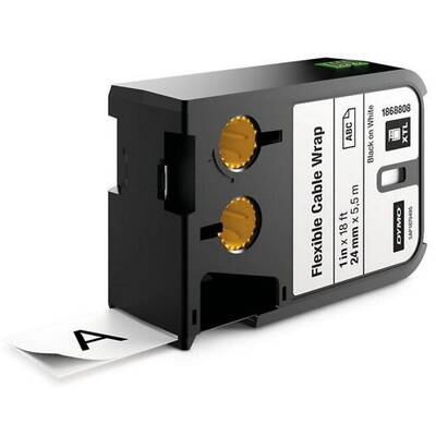 Consumabil Termic Dymo XTL banda Nylon  24mmx5.5m negru->alb