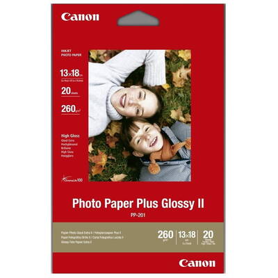 Hartie Foto Canon PP-201 Photo Paper Plus Glossy II 13x18 cm (5x7 inch) 20 coli