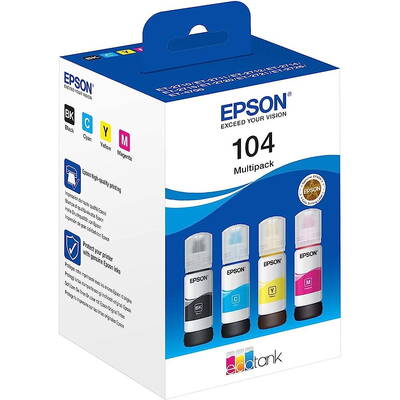 Cartus Imprimanta Epson EcoTank 4-colour Multipack 104 CMYK C13T00P640