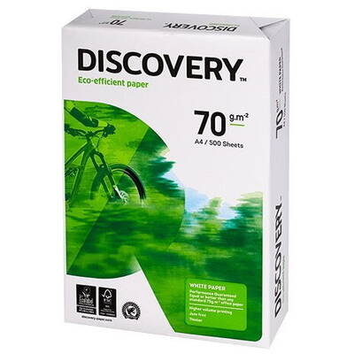 Hartie alba pentru copiator DISCOVERY 70G/M2 A4, 500 coli